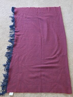 MacKenzie-Childs Red And Blue Chevron Throw 50x60